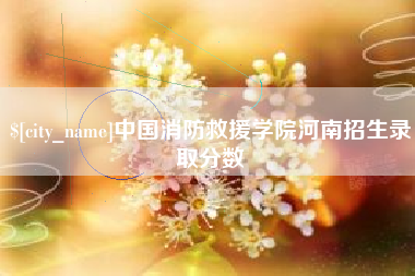 句容中国消防救援学院河南招生录取分数