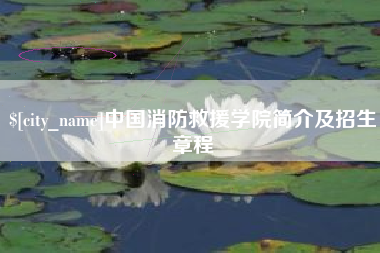 句容中国消防救援学院简介及招生章程