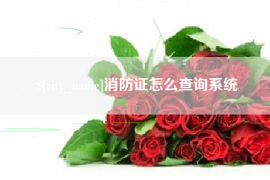 句容消防证怎么查询系统