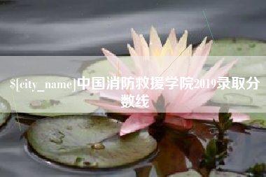 句容中国消防救援学院2019录取分数线