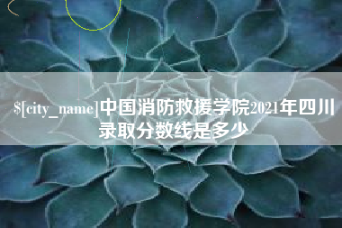 句容中国消防救援学院2021年四川录取分数线是多少