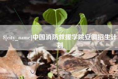 句容中国消防救援学院安徽招生计划