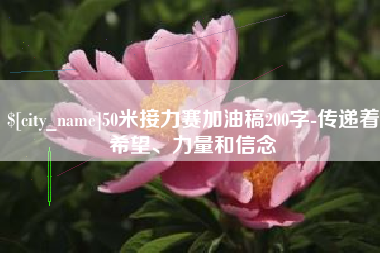 句容50米接力赛加油稿200字-传递着希望、力量和信念