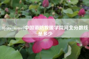 句容中国消防救援学院河北分数线是多少