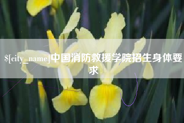句容中国消防救援学院招生身体要求