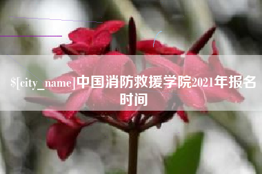 句容中国消防救援学院2021年报名时间