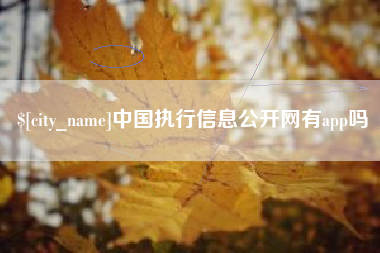 句容中国执行信息公开网有app吗