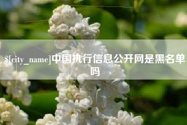 句容中国执行信息公开网是黑名单吗