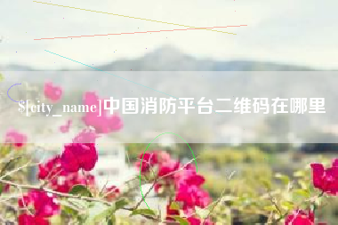 句容中国消防平台二维码在哪里