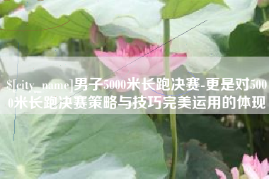 句容男子5000米长跑决赛-更是对5000米长跑决赛策略与技巧完美运用的体现