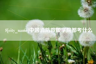 句容中国消防救援学院都考什么