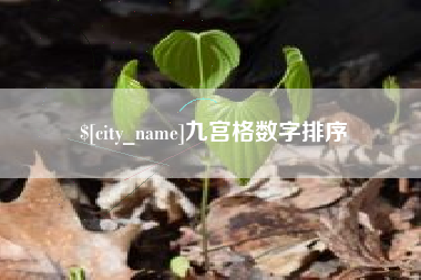 句容九宫格数字排序