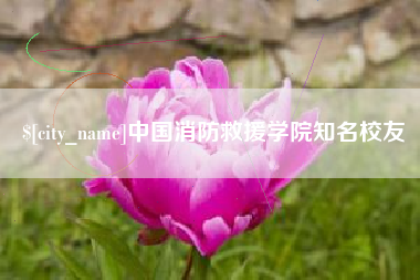 句容中国消防救援学院知名校友