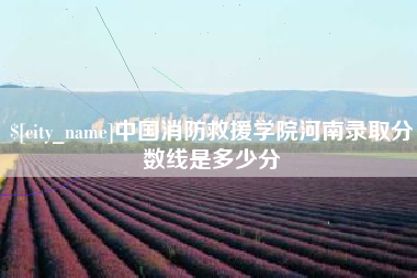 句容中国消防救援学院河南录取分数线是多少分