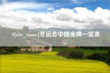 句容冬运会中国金牌一览表