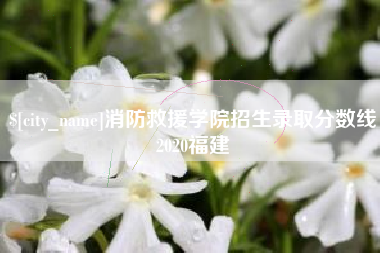 句容消防救援学院招生录取分数线2020福建