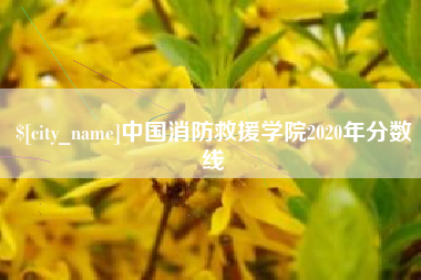 句容中国消防救援学院2020年分数线