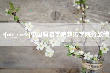 句容中国消防学院救援学院分数线